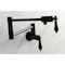 Kingston Brass KS4100PKL Duchess Wall Mount Pot Filler, Matte Black KS4100PKL - alternate 3